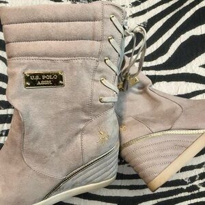 U.S. Polo Assn. Women's Gray Winter Boots